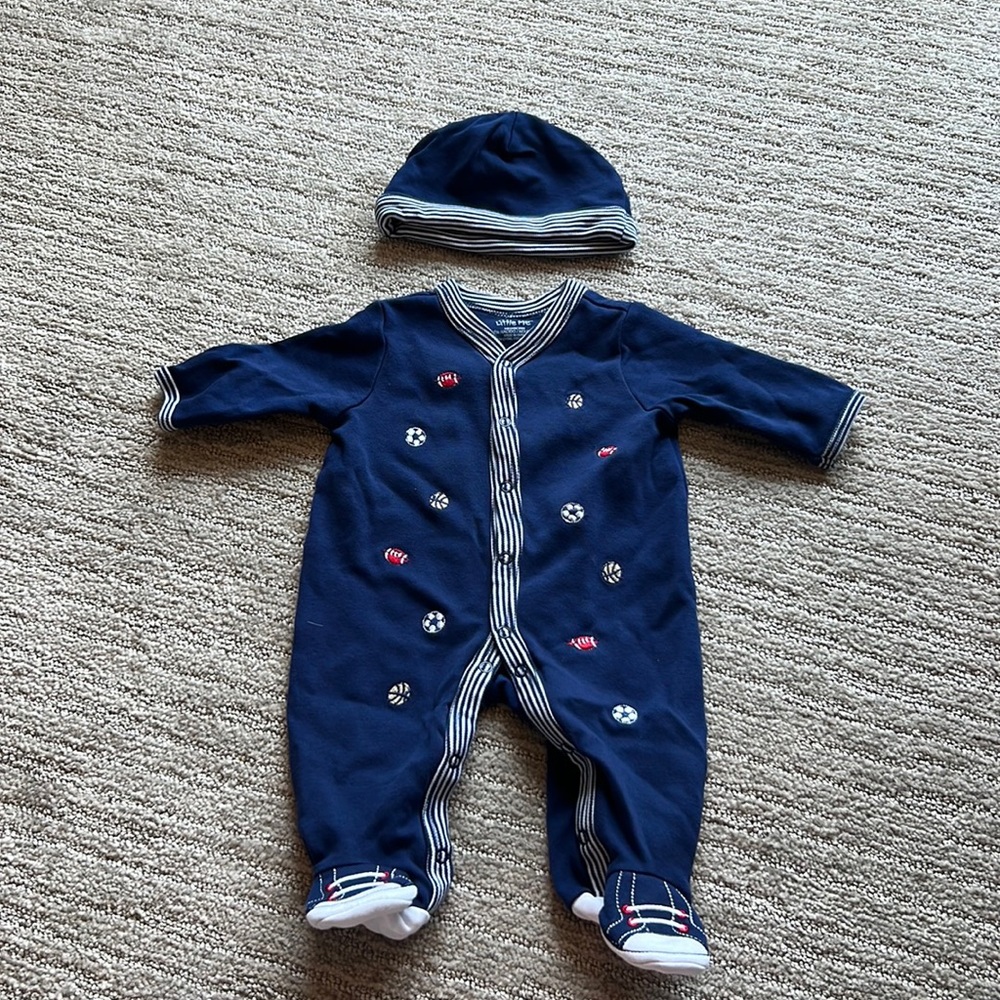 Baby Boy Onesie with Hat